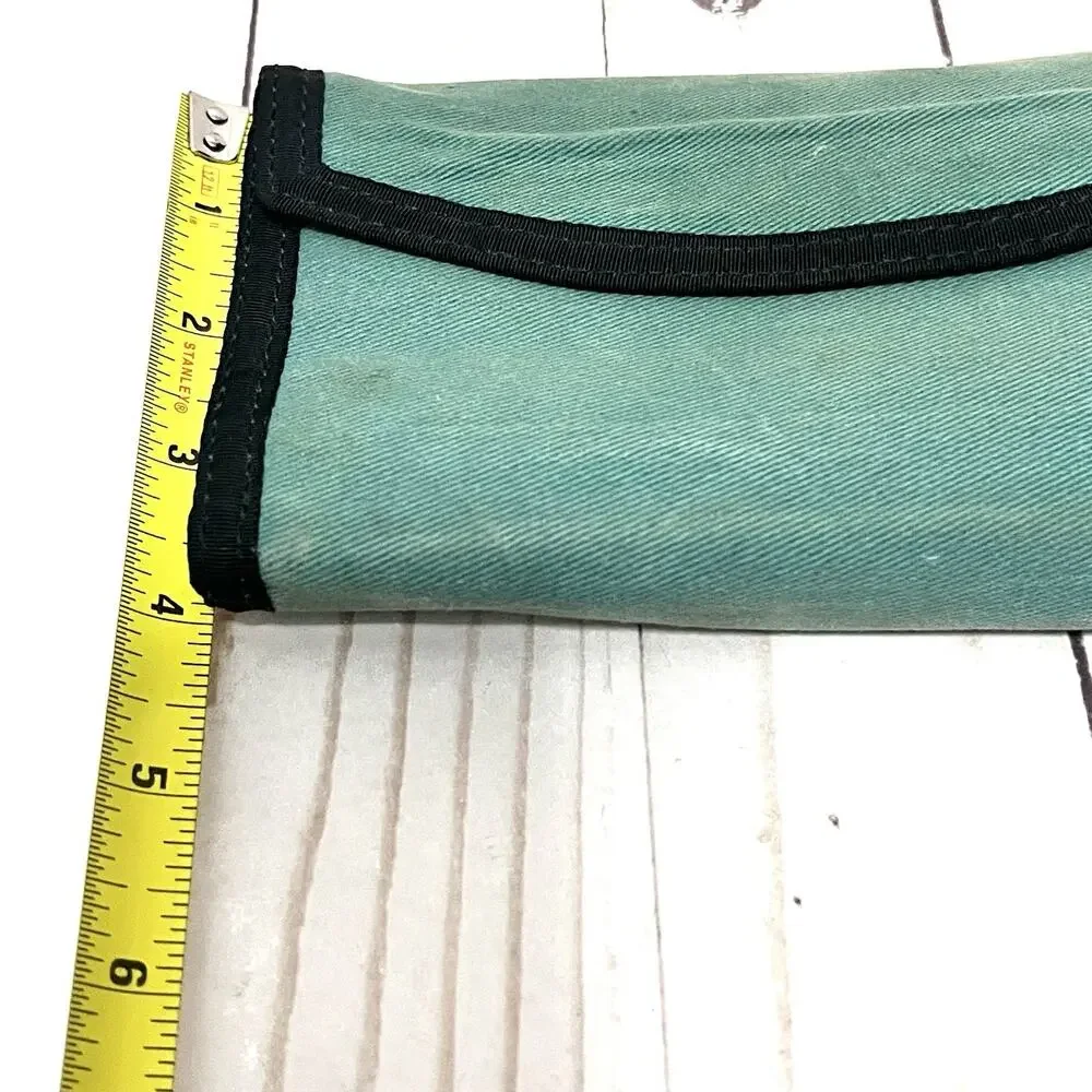 Freestyle Teal Tri-Fold Wallet Nylon Surf Skate Y2K Organizer Vintage